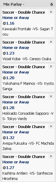 Parlay Slip with Double Chance